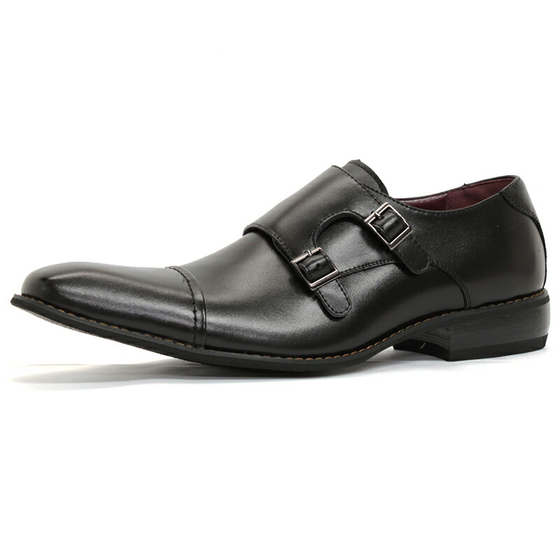 楽天市場】ビジネスシューズ メンズ 本革 黒 ダブル モンクストラップ