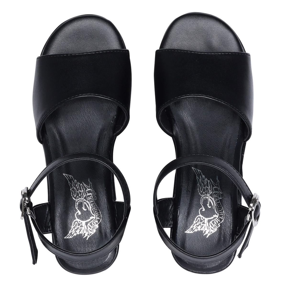 楽天市場】サンダル レディース 厚底 ストラップ 黒 ベルト 調節可能