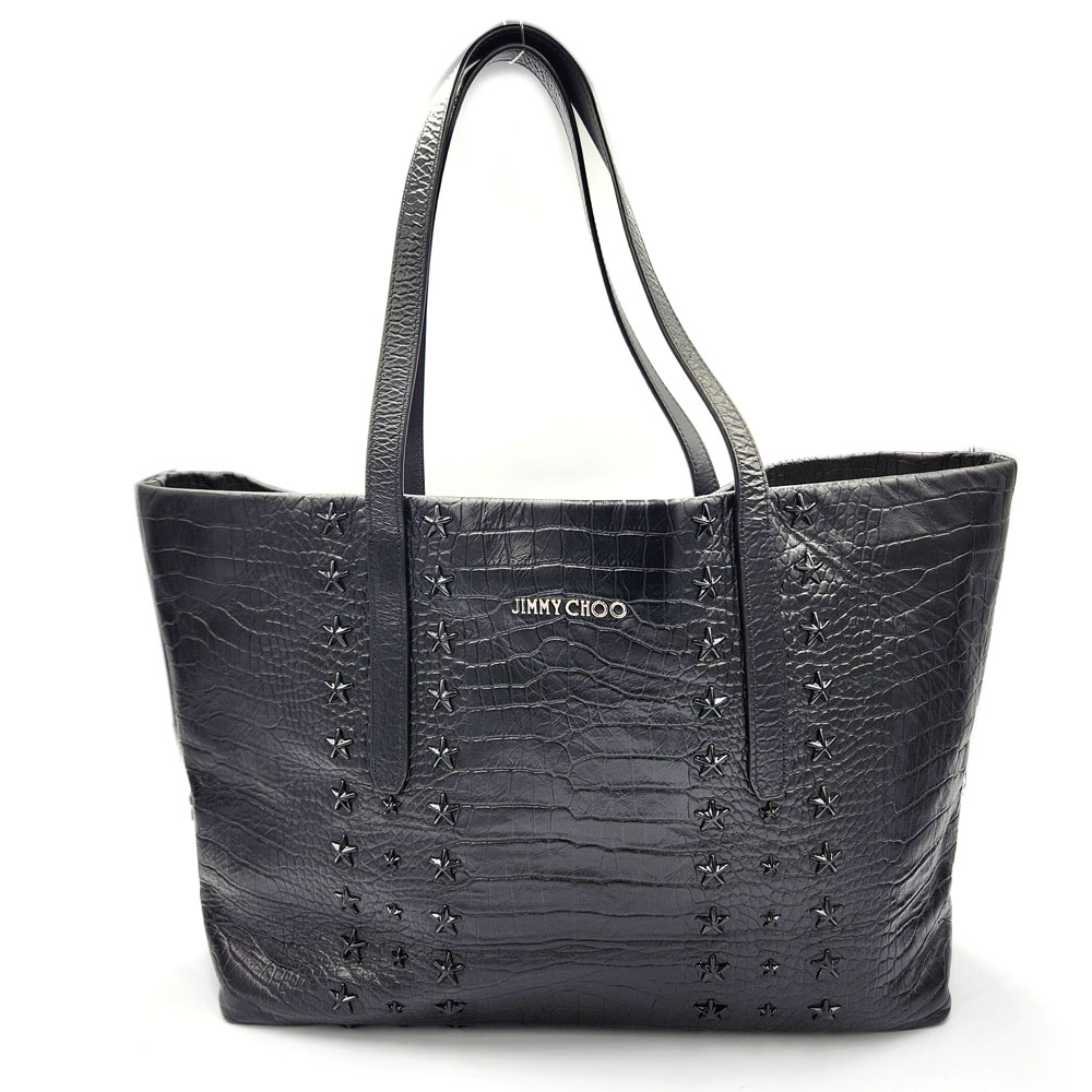 JIMMY CHOO クロコ型押しトートバッグ Jimmy Choo】ジミーチュウ