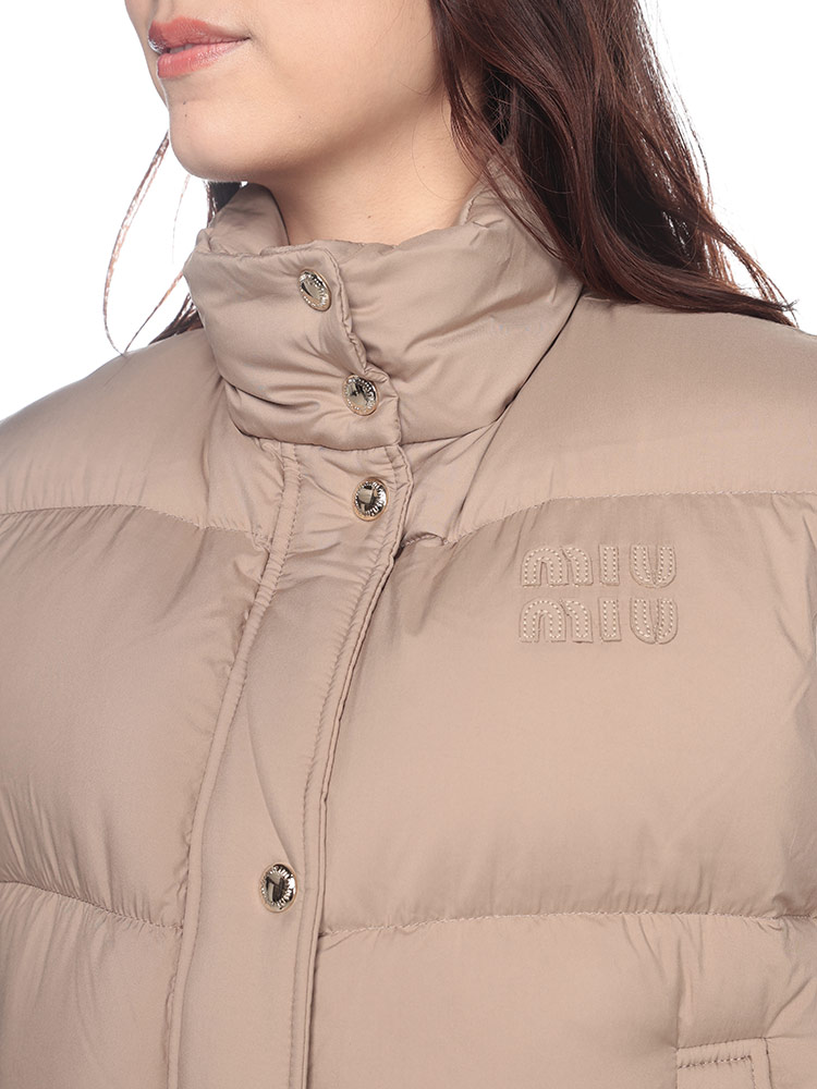 楽天市場】ミュウミュウ ダウンベスト MIU MIU レディース スタンド