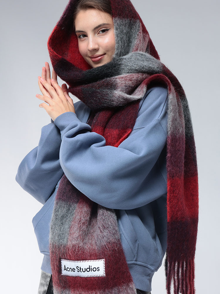 楽天市場】Acne Studios (アクネストゥディオズ) モヘヤ混 チェック柄