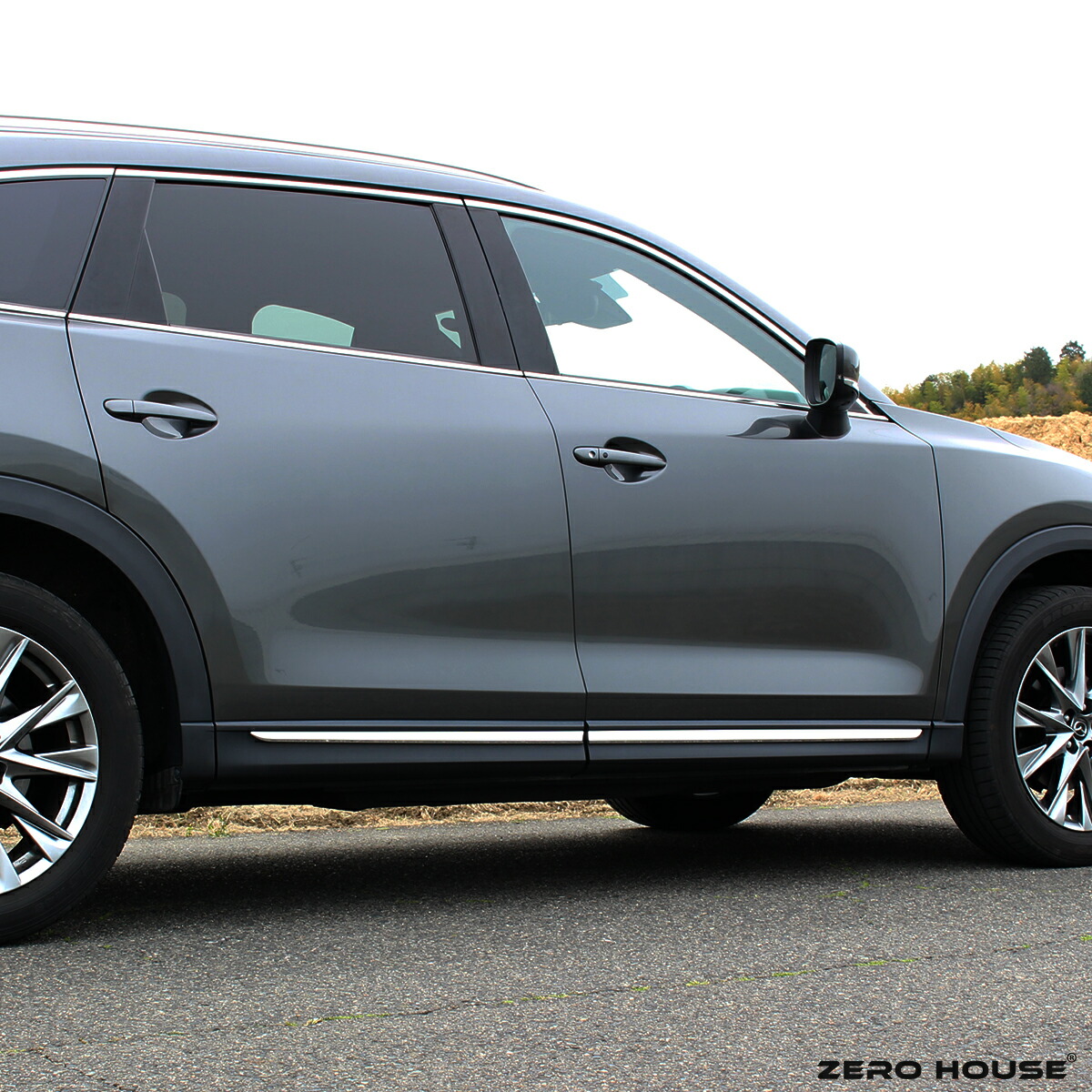 楽天市場】MAZDA マツダ CX-8 アクセサリ サイドボディートリム クロム