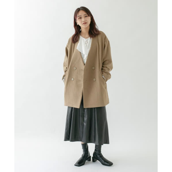 楽天市場】BIGノーカラーショートコート／KBF（KBF） : 丸井（マルイ