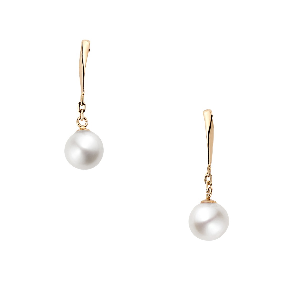 楽天市場】K10イエローゴールド 淡水パールピアス／ ヴイエー ヴァン