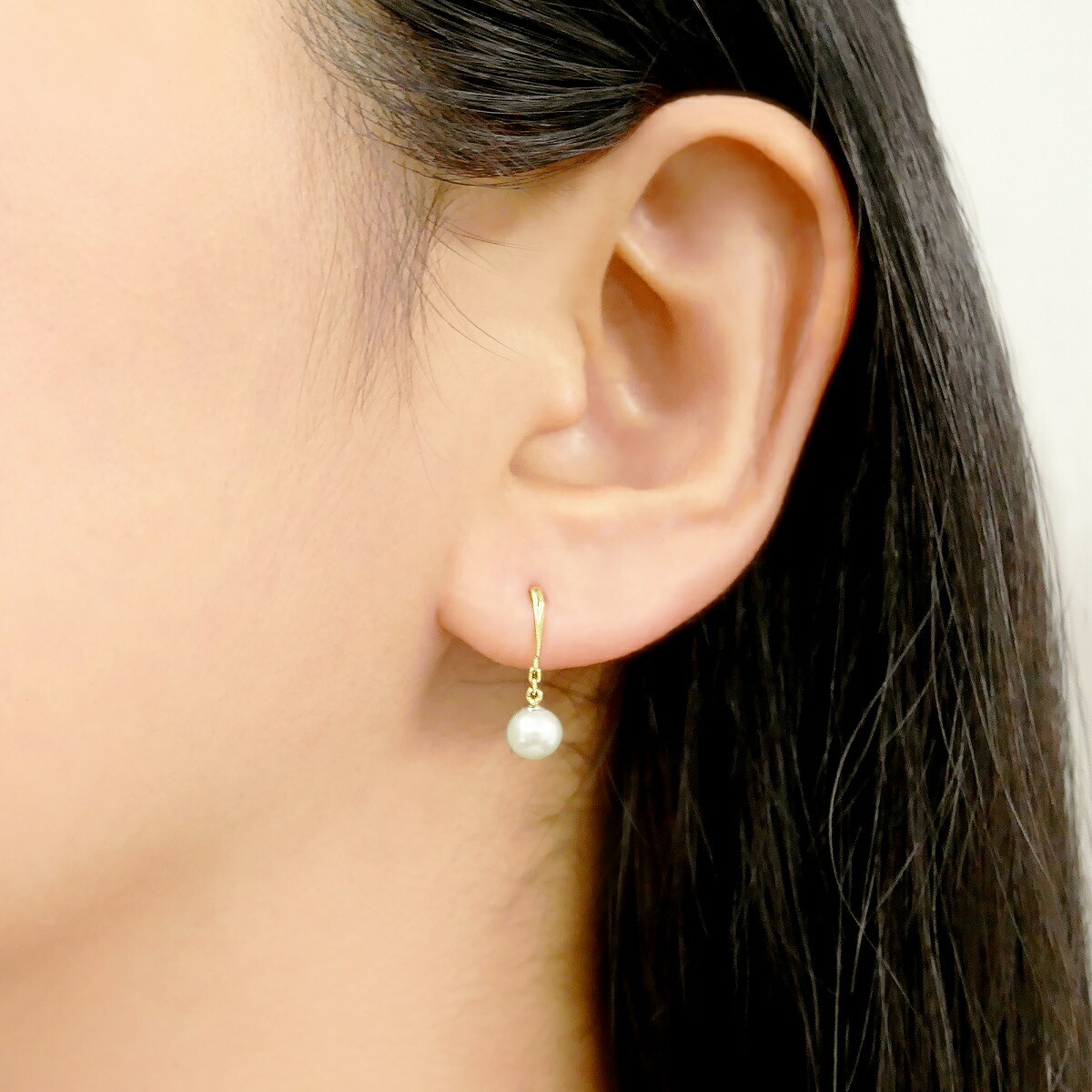 楽天市場】K10イエローゴールド 淡水パールピアス／ ヴイエー ヴァン