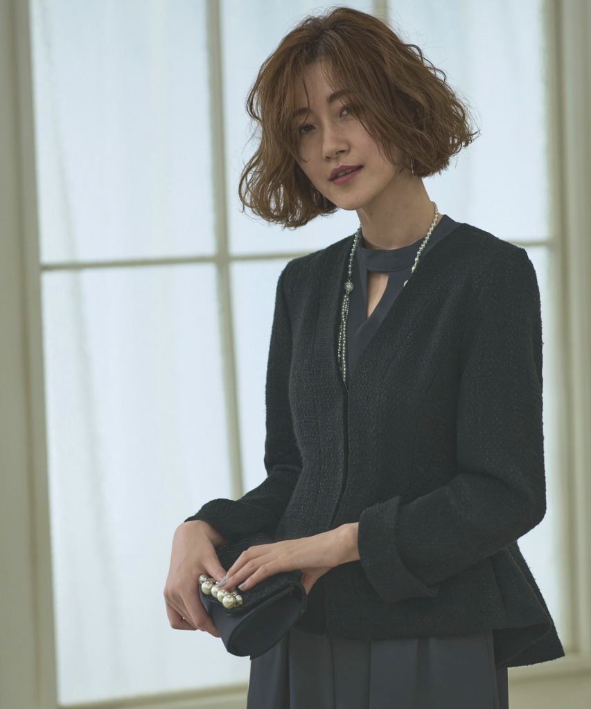 楽天市場】【S〜3L】ノーカラージャケット＆オールインワンスーツ