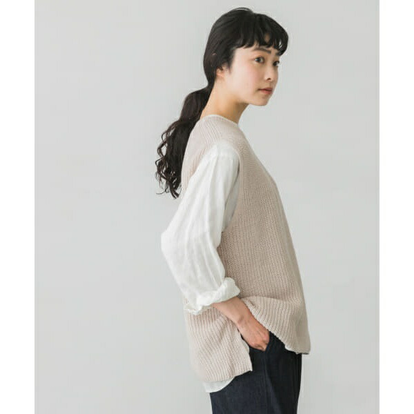 楽天市場】リネンコットンニットベスト／かぐれ（kagure） : 丸井