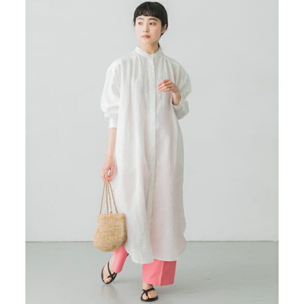 楽天市場】リネンギャザーシャツワンピース／かぐれ（kagure） : 丸井