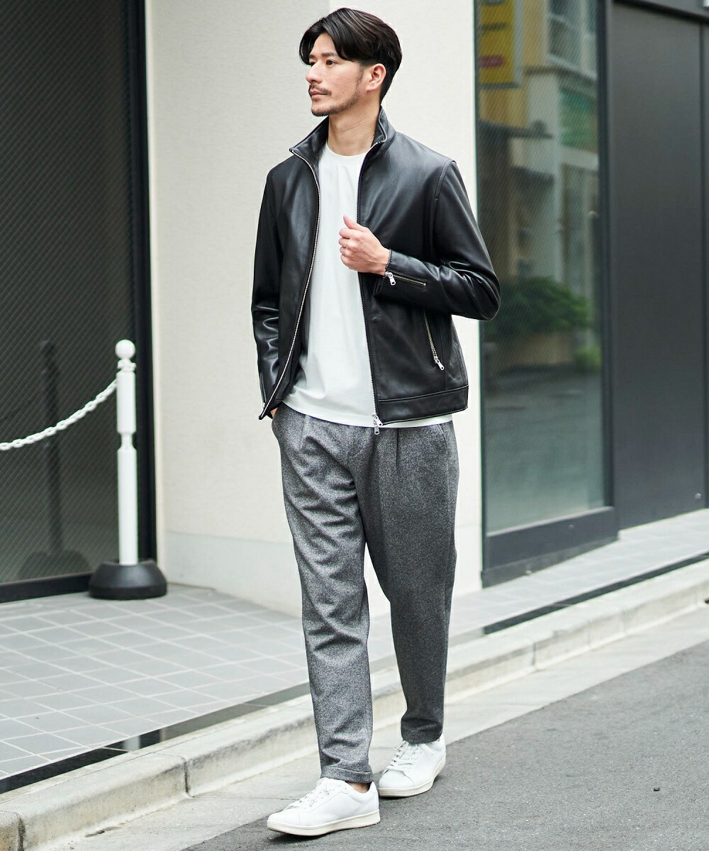 楽天市場】【WEB限定】ラムレザーシングルライダースジャケット