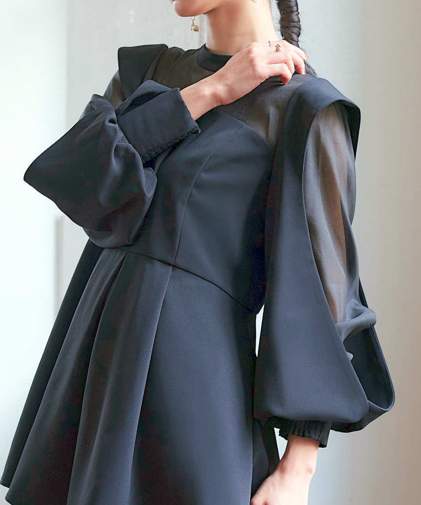 楽天市場】スリットスリーブペプラムトップス＆テーパードパンツ