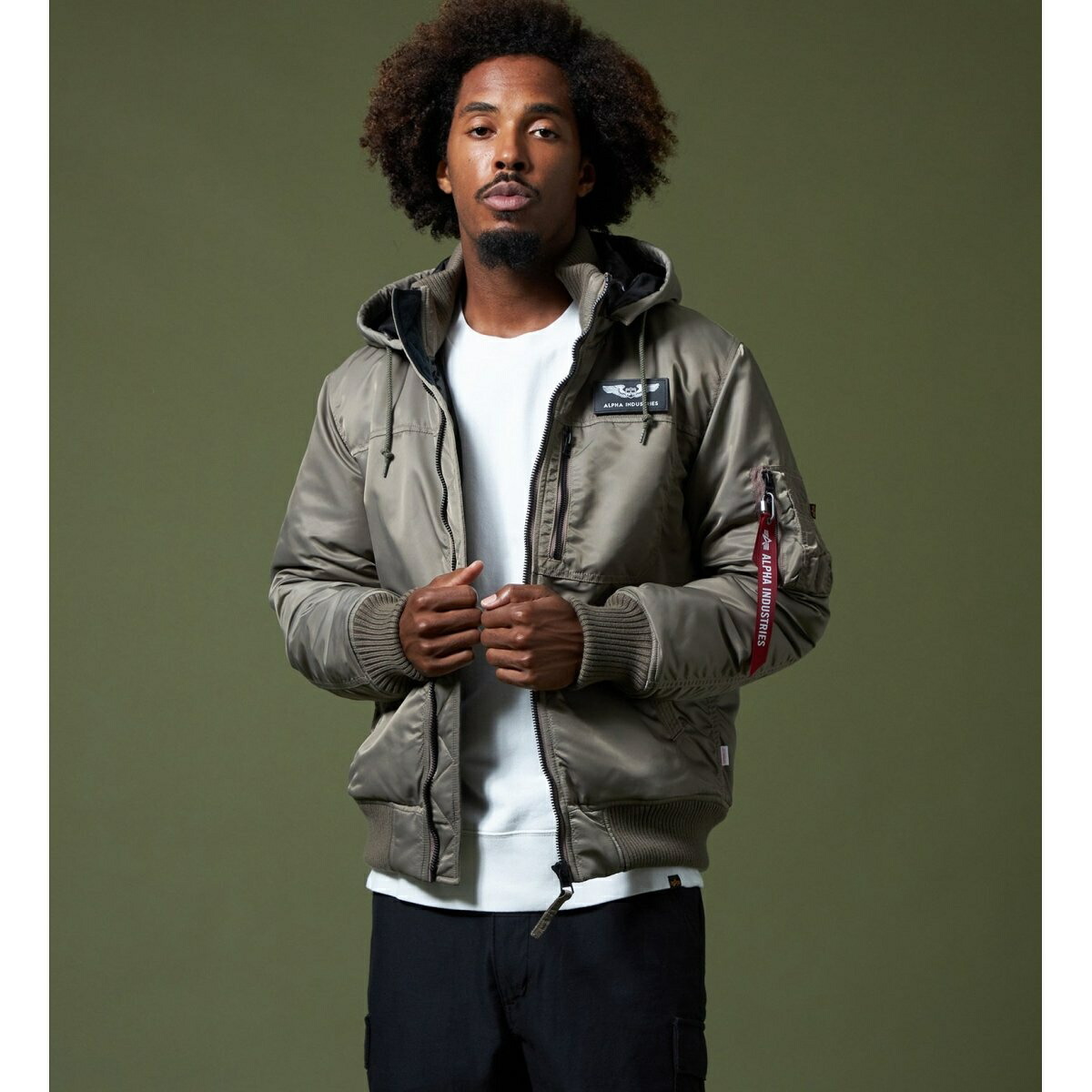 楽天市場】フーデットリブジャケット／アルファ インダストリーズ