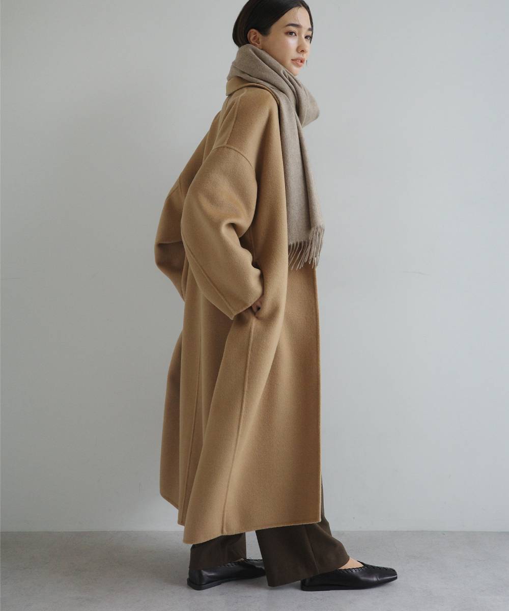 楽天市場】リバー ロング コクーン コート evernavy エバーネイビー