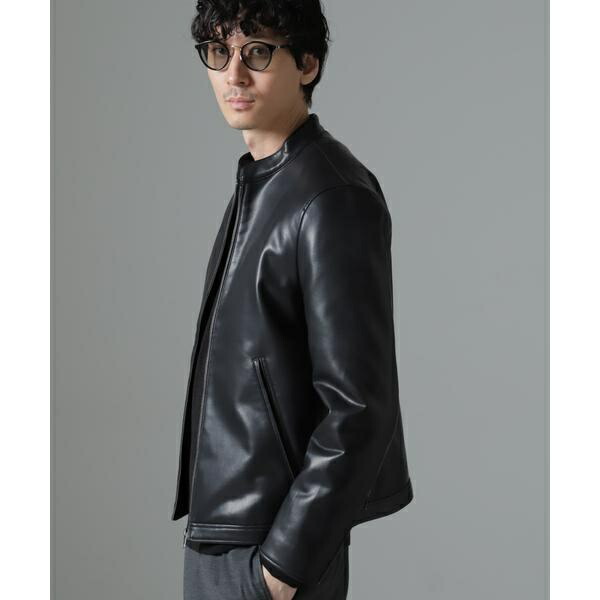 楽天市場】フェイクレザーシングルライダースジャケット／ナノ