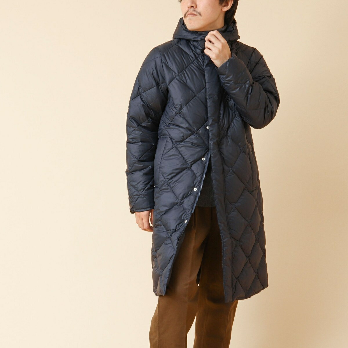 楽天市場】【TAION/タイオン】シティ フード ロングダウンジャケット