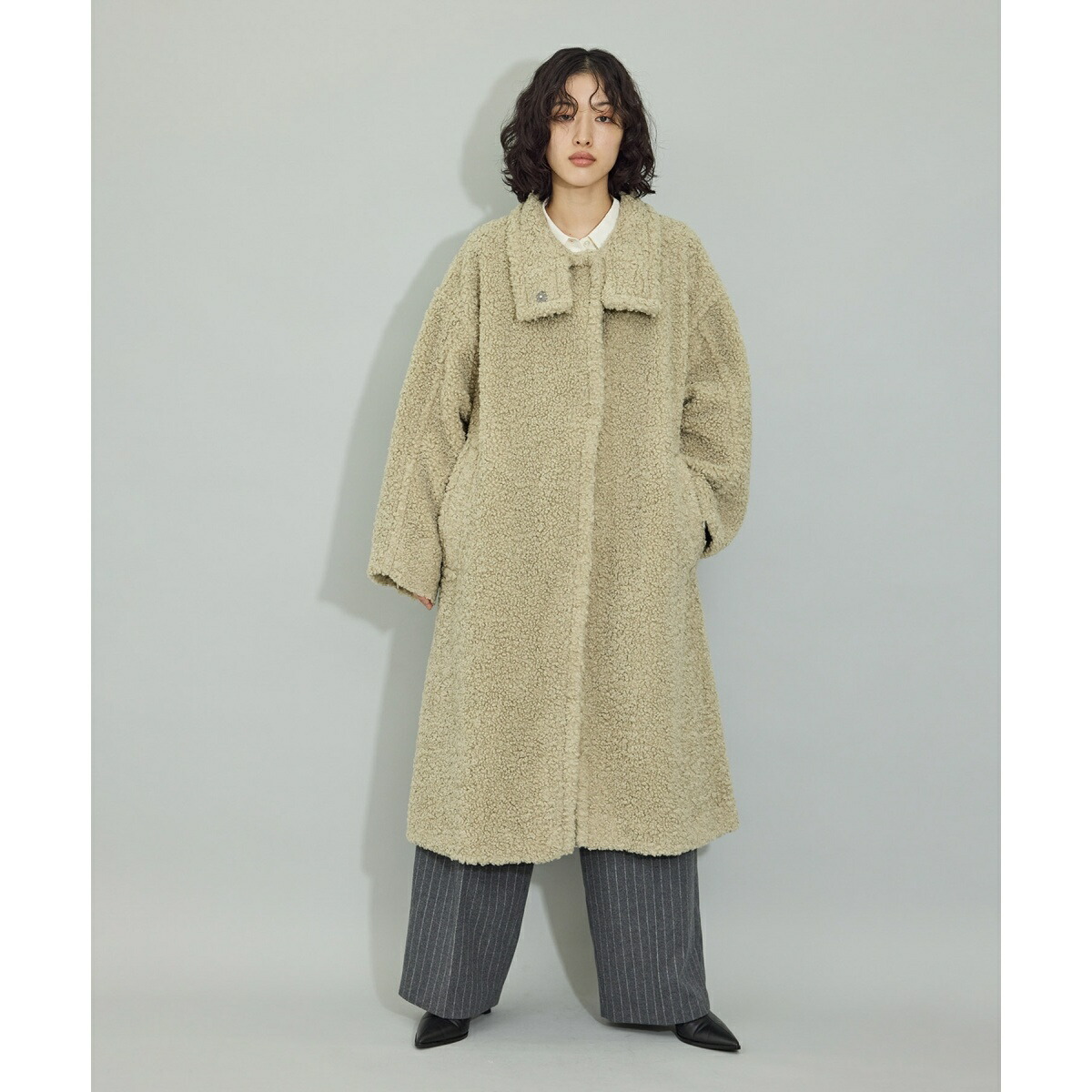 楽天市場】【WEB限定】スタンドカラーボアコート／アダムエロペ（ADAM