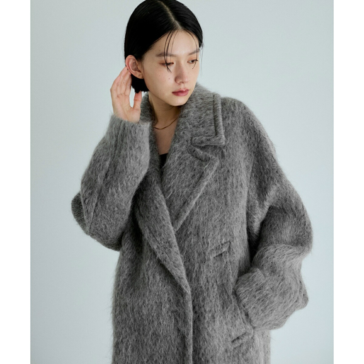 楽天市場】ウェーブシャギーミドルコート／アダムエロペ（ADAM ET ROPE