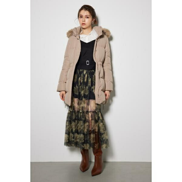 楽天市場】シャーリングゴムベルト付きシェイプダウンコート／リエンダ