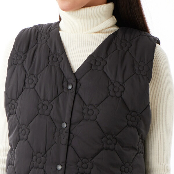 楽天市場】デイジーキルトウォームパデット ベスト／マリークヮント