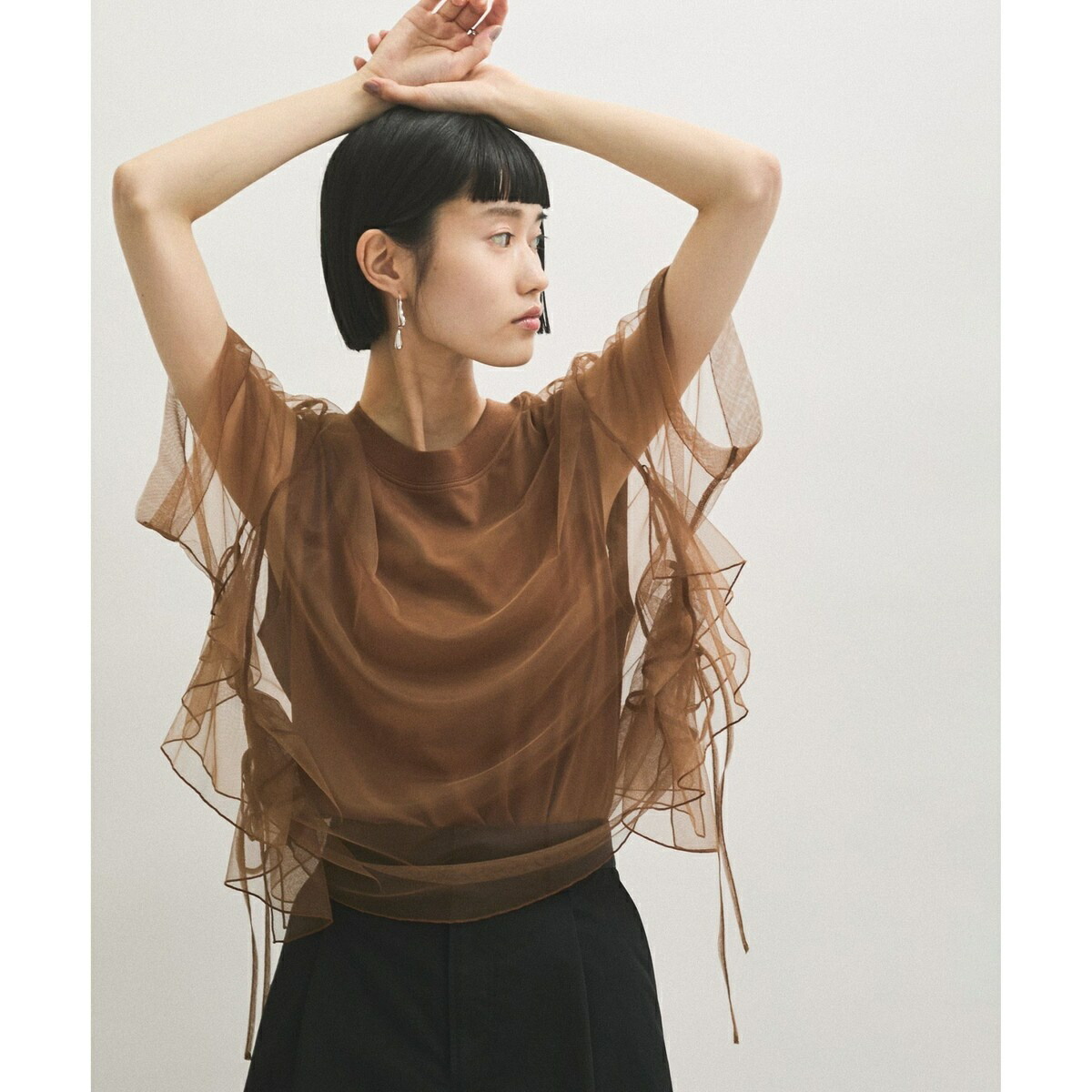 楽天市場】【サステナブル】・【定番人気】ギャザーチュールトップス