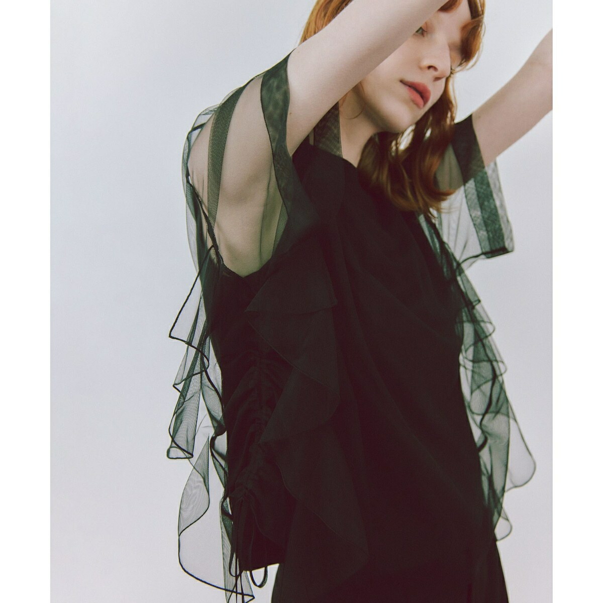 楽天市場】【サステナブル】・【定番人気】ギャザーチュールトップス