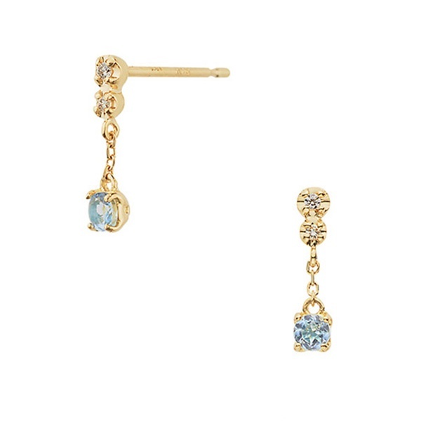 楽天市場】アウトレット移行 K18YG ダイヤモンド0.020 CT アクアマリン