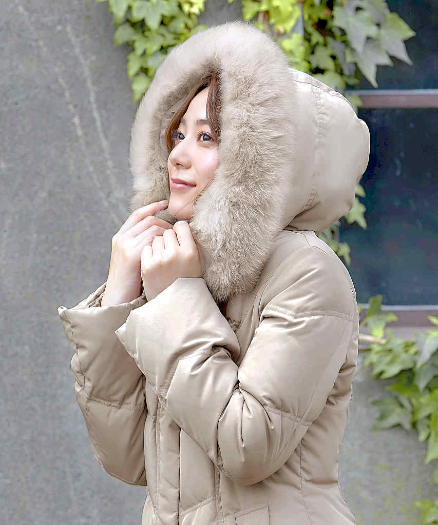 楽天市場】【S〜3L】フォックスファーバッスルスタイルダウンコート