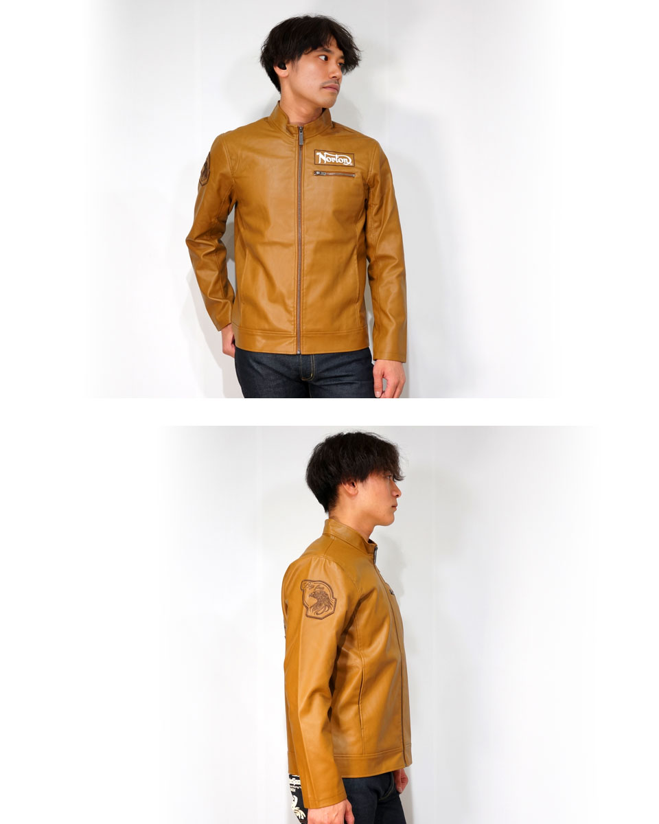 楽天市場】アウトレット!!ノートン パッチド ロゴ刺繍 フェイクレザー