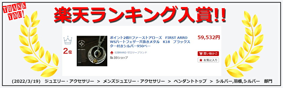 楽天市場】ポイント2倍!!ファーストアローズ K18付 穴抜きブラック