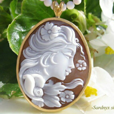 楽天市場】シェルカメオGiovanni Aversano作K18カメオ ペンダント