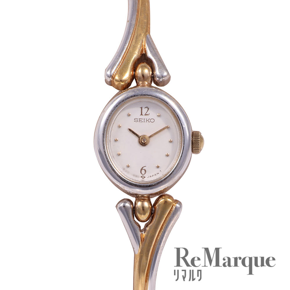 楽天市場】SEIKO（セイコー）バングルウォッチ 白文字盤 SS/QZ 1E20