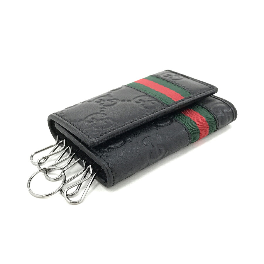 楽天市場】グッチ GUCCI キーケース 6連 ウェビングライン ウェブ WEB
