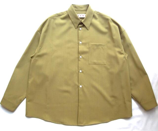 楽天市場】MARNI（マルニ）【GREEN TROPICAL WOOL LONG-SLEEVED SHIRT