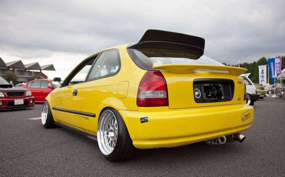 楽天市場】シビック EK リアスポイラー ダックテール エアロ ウイング