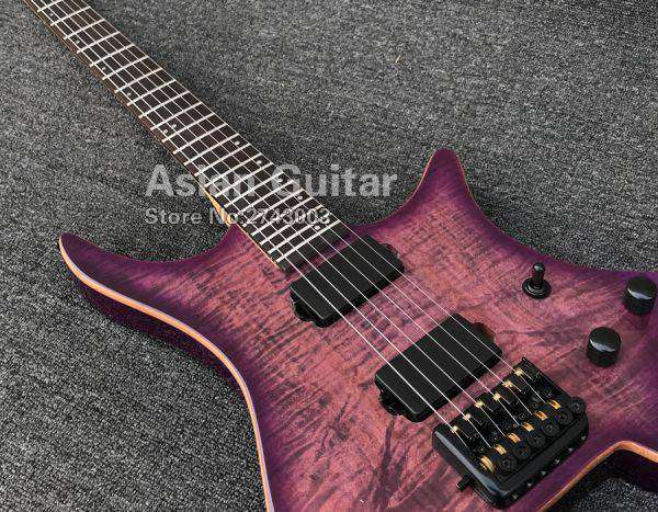 楽天市場】エレキギター 本体 ハードケース付き 紫 光沢仕上げ