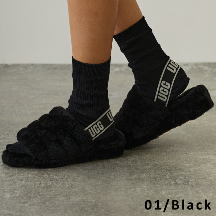 アグ 厚底サンダル レディース ムートンボア ugg FLUFFITA シェード
