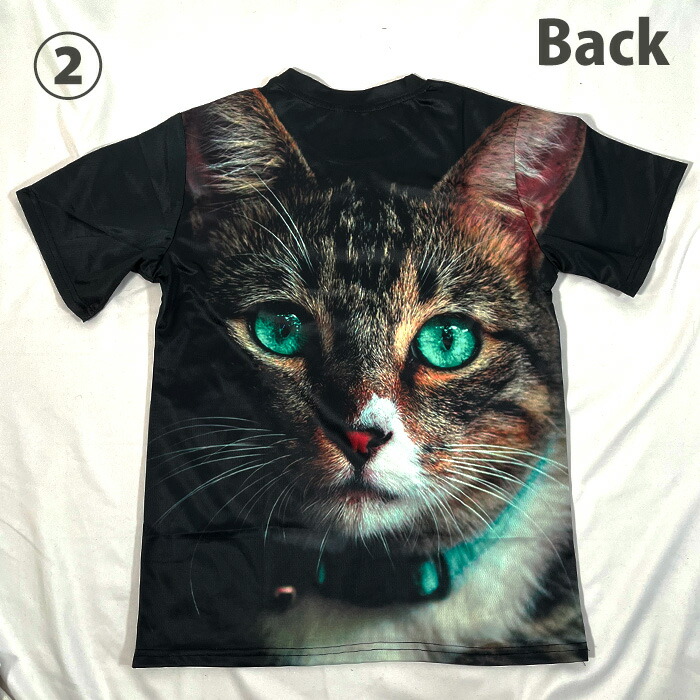 楽天市場】キャット 猫 プリント Tシャツ 半袖 吸汗速乾 おもしろ ユニ