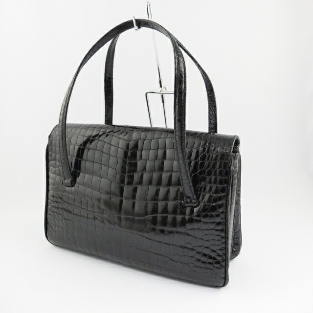 楽天市場】SANTANGELO ALDO ハンドバッグ クロコ ブラック レディース