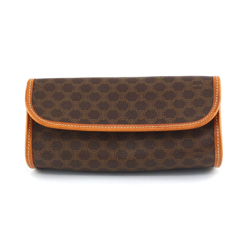 楽天市場】セリーヌ CELINE マカダム柄 ポーチ PVC レザー ブラウン