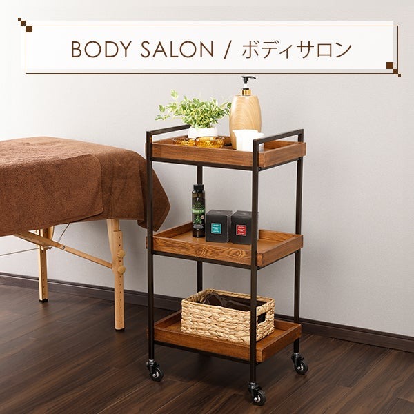 楽天市場】【楽天スーパーSALE10%OFF】ウッド 木製 ワゴン ラック