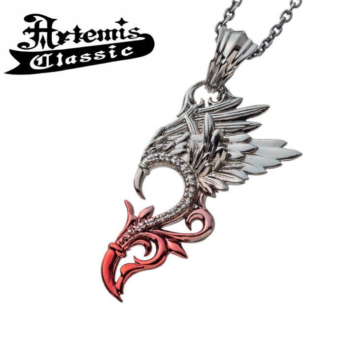 楽天市場】ネックレス ペンダント 翼 ジルコニア メンズアクセサリー