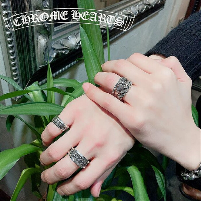 楽天市場】【CHROME HEARTS クロムハーツ】CH SCROLL LABEL RING SMALL