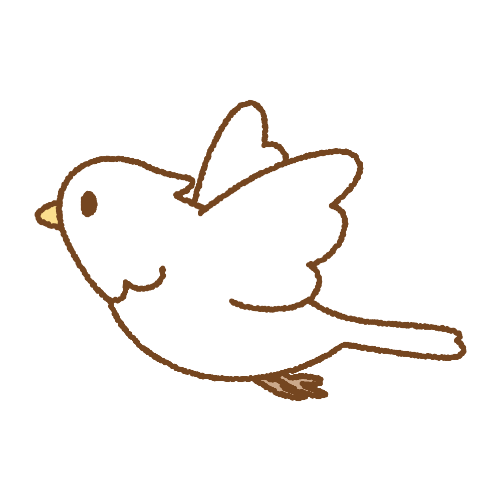 飛ぶ鳥のイラスト | 商用OKの無料イラスト素材サイト ツカッテ