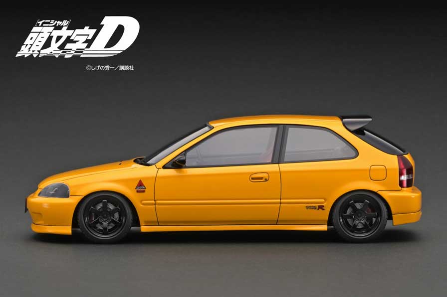 INITIAL D Honda CIVIC (EK9) Type R Yellow【IG3541:4573448905412