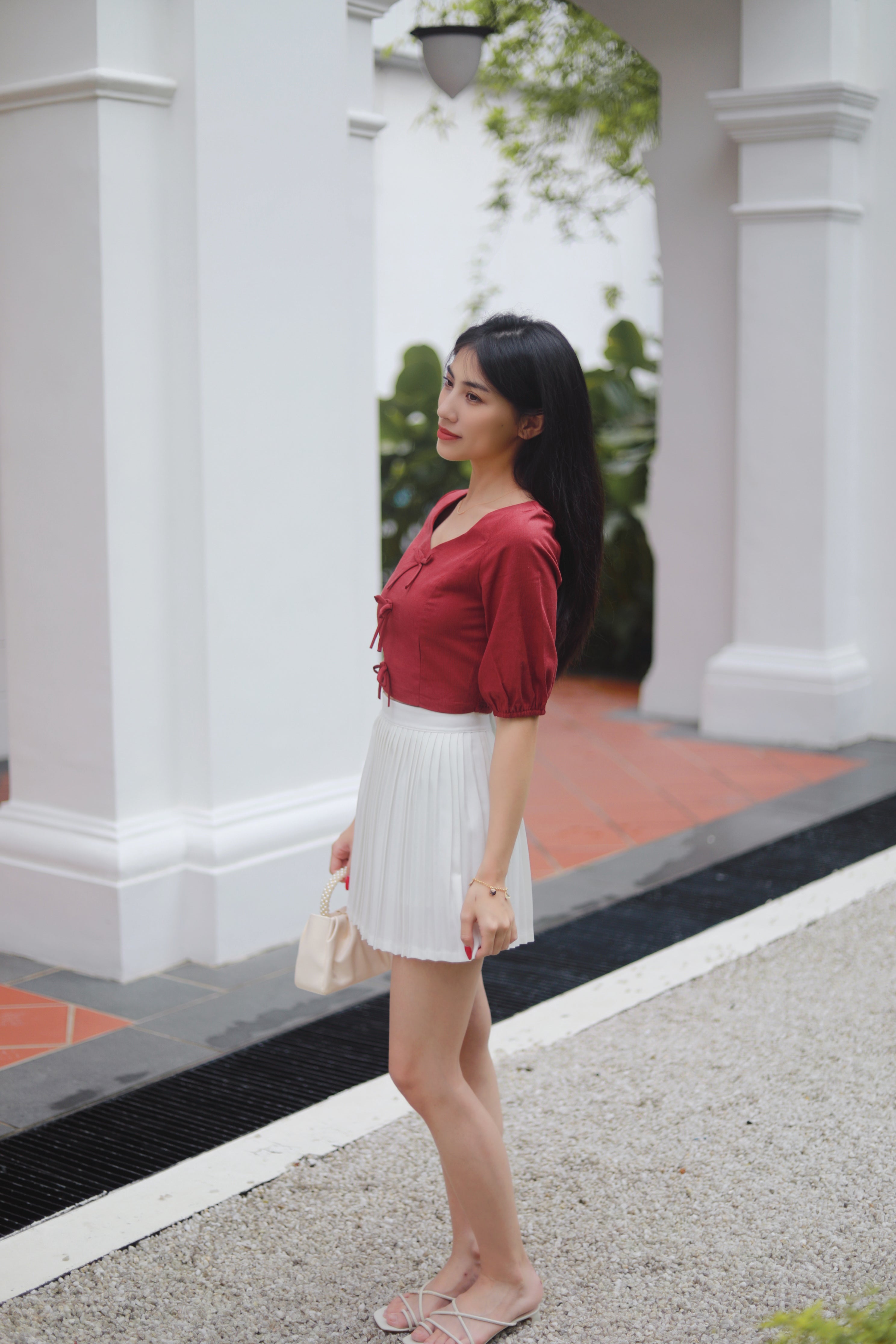 BELLA RIBBON CROP TOP IN RED – Tropicala