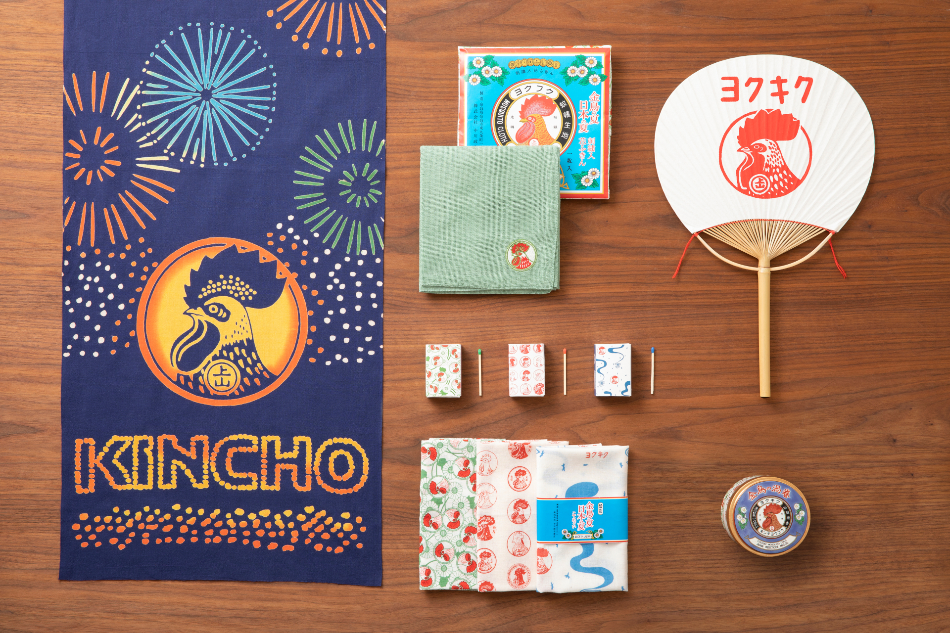 金鳥×中川政七商店、日本の夏らしいコラボグッズ全20種。手ぬぐい/箱