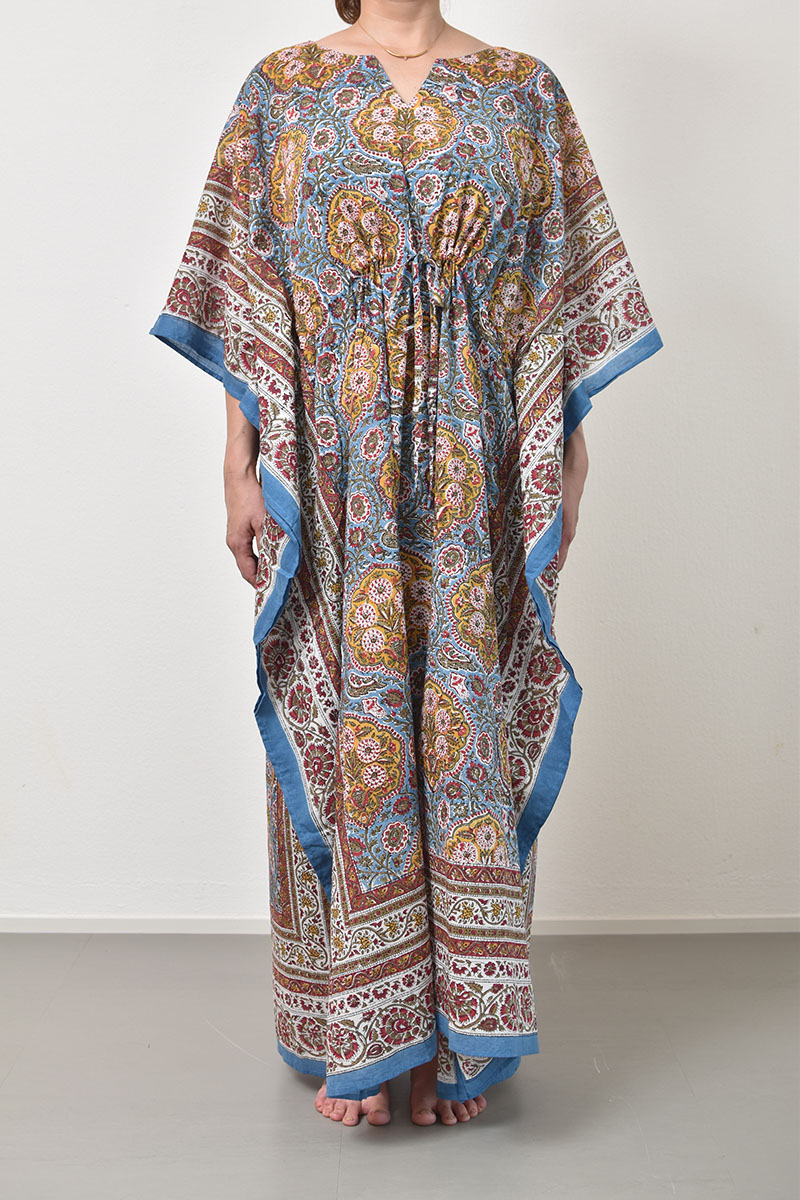 ANOKHIサロンカフタンドレス |ゆったり涼しいワンピース 旅ジタク