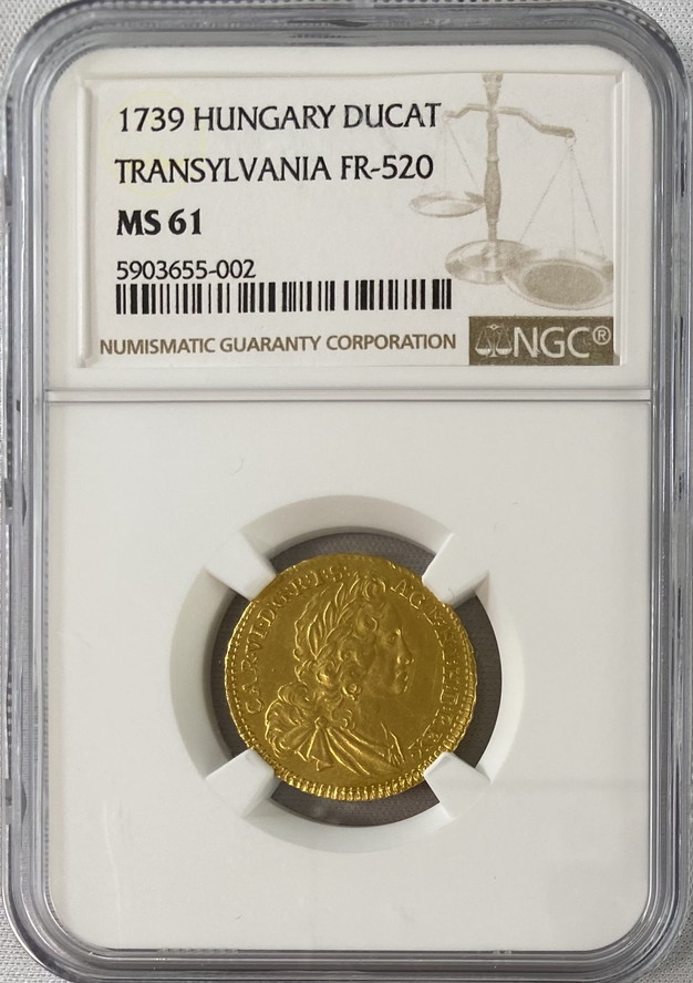 アンティークコイン ハンガリー 1739年神聖ローマ皇帝カール6世 1
