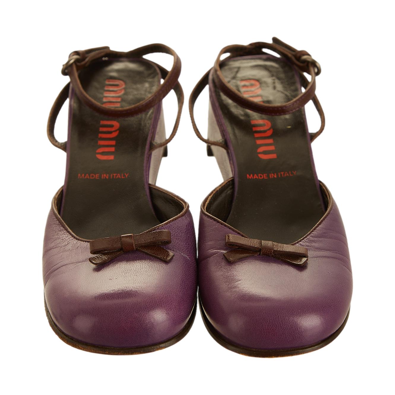 Miu Miu Purple Mary Jane Heels – Treasures of NYC