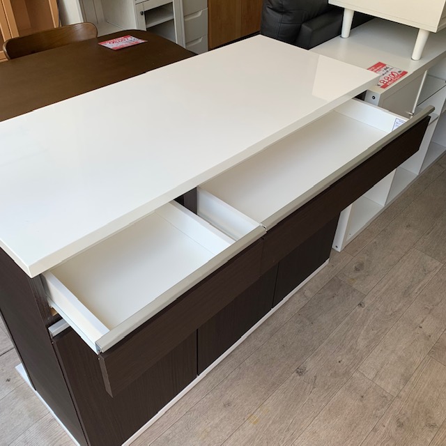 ニトリ バーカウンター キッチンカウンター ダークブラウン - トレンド