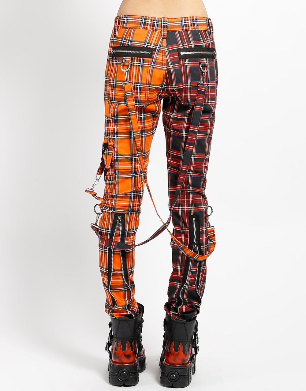 TRIPP NYC - MADNESS PANT BLACK/ORANGE PLAID